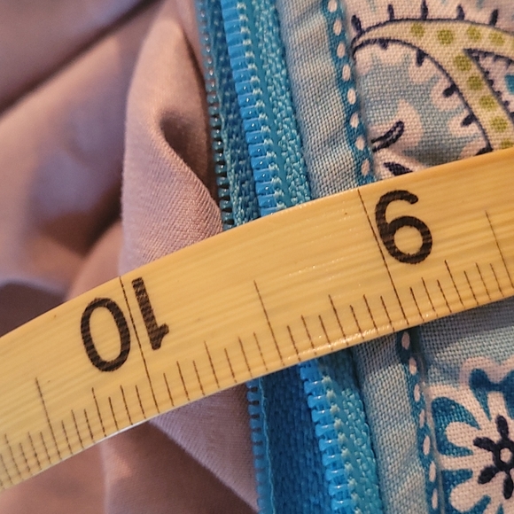 Vera Bradley Bermuda Blue Zippered Bag - Picture 3 of 5